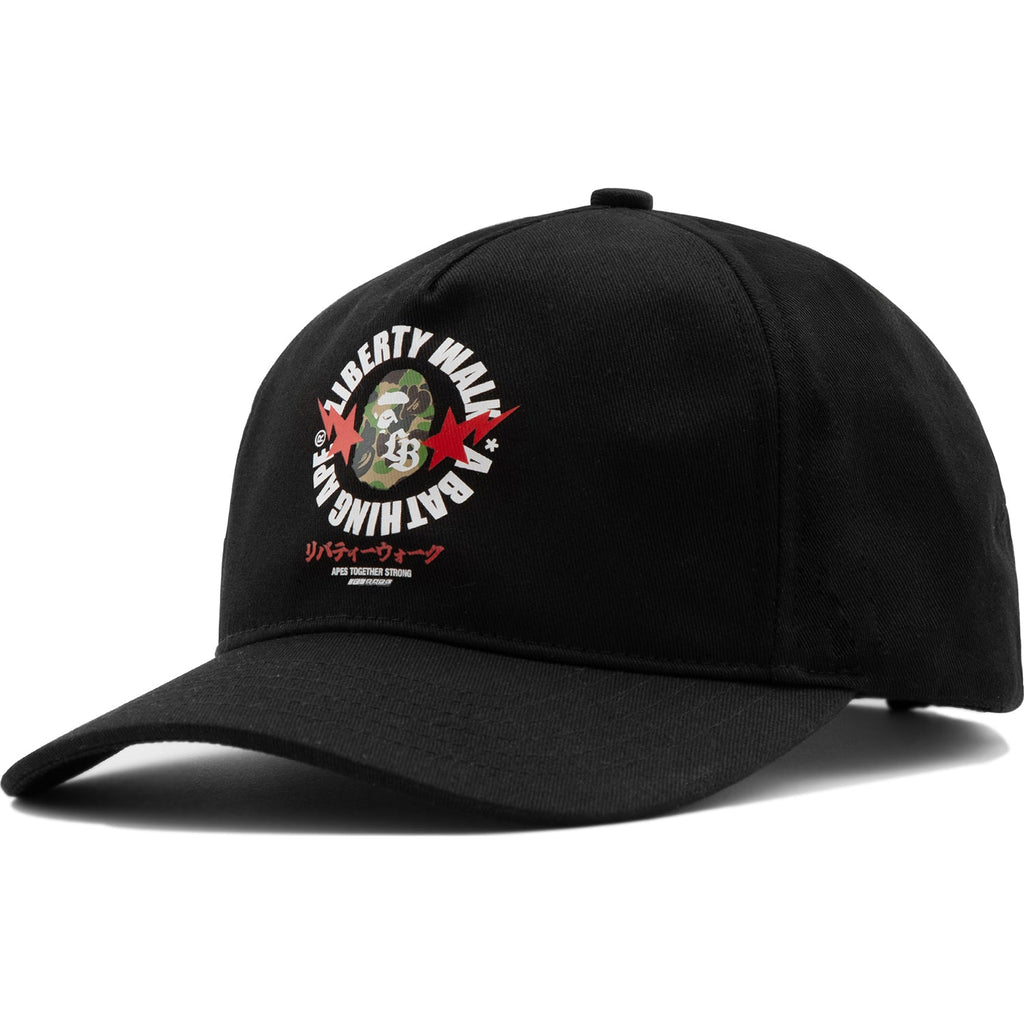 BAPE X LIBERTY WALK ABC CAMO APE HEAD COTTON TWILL CAP MENS